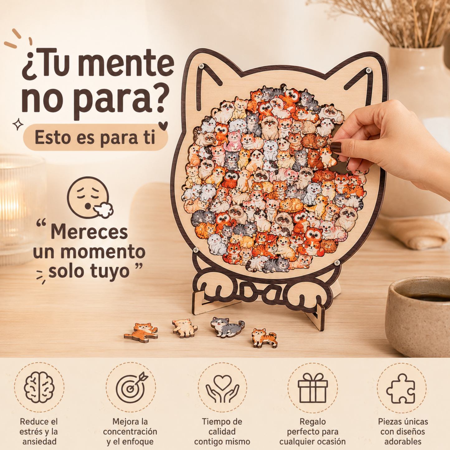 Puzzle de Animales Tiernos Antiestrés